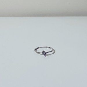 THE SILVER COLLECTIVE Kayla Sterling Silver Ring with CZ SIZE 8